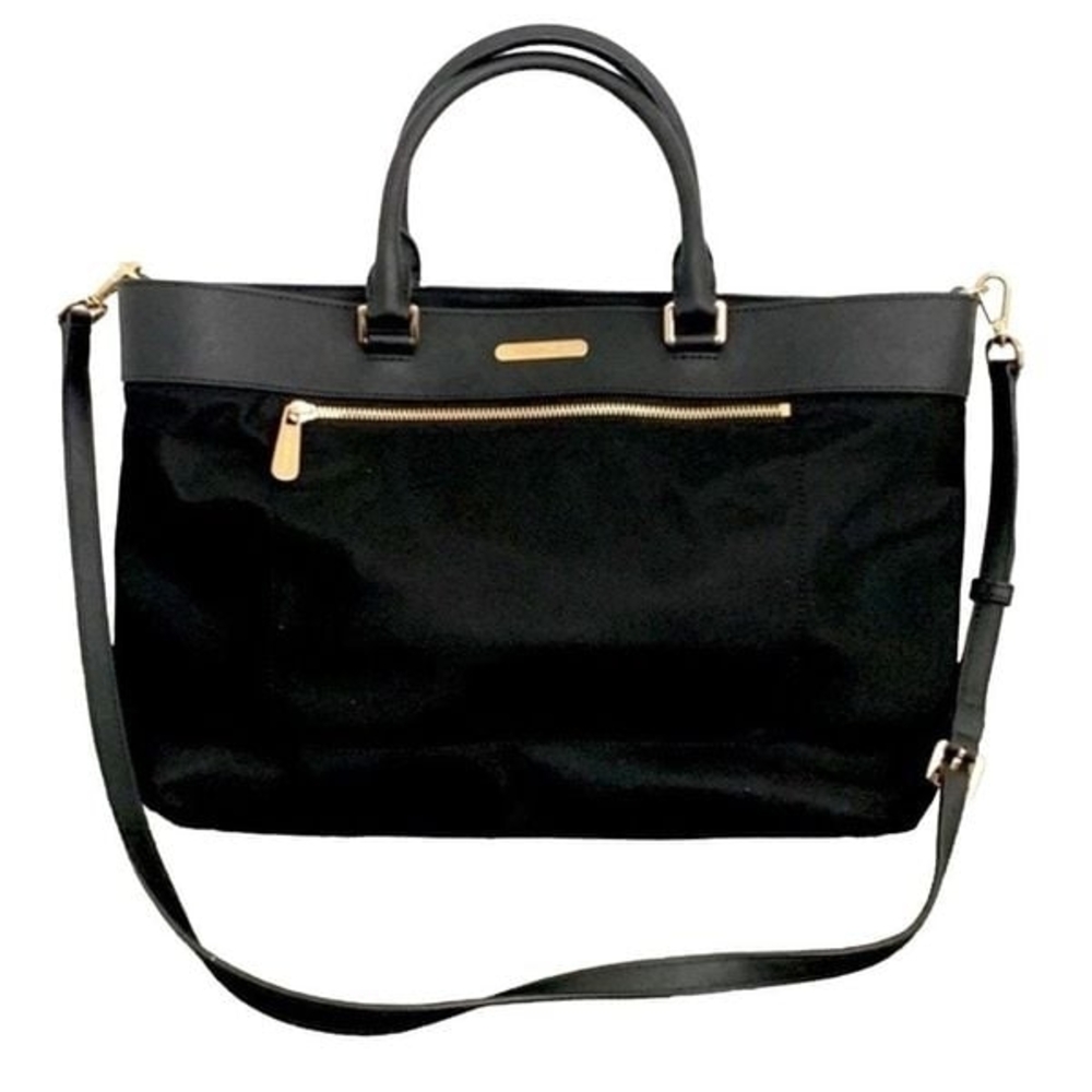 Michael Kors Black Laptop Bag with Gold Accents